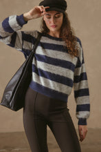 Load image into Gallery viewer, 27 Miles Elidia Fuzzy Stripe Cashmere Sweater