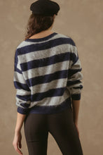 Load image into Gallery viewer, 27 Miles Elidia Fuzzy Stripe Cashmere Sweater