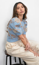 Load image into Gallery viewer, Greylin Taly Floral Puff Sleeve Cardigan