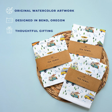 Load image into Gallery viewer, Watercolor Wednesday Cotton Flour Sack Tea Towel