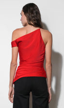 Load image into Gallery viewer, Greylin Yvetter Asymmetric Side Pleated Top