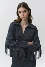Load image into Gallery viewer, SIMKHAI Natalia Collard Fringe Sweater