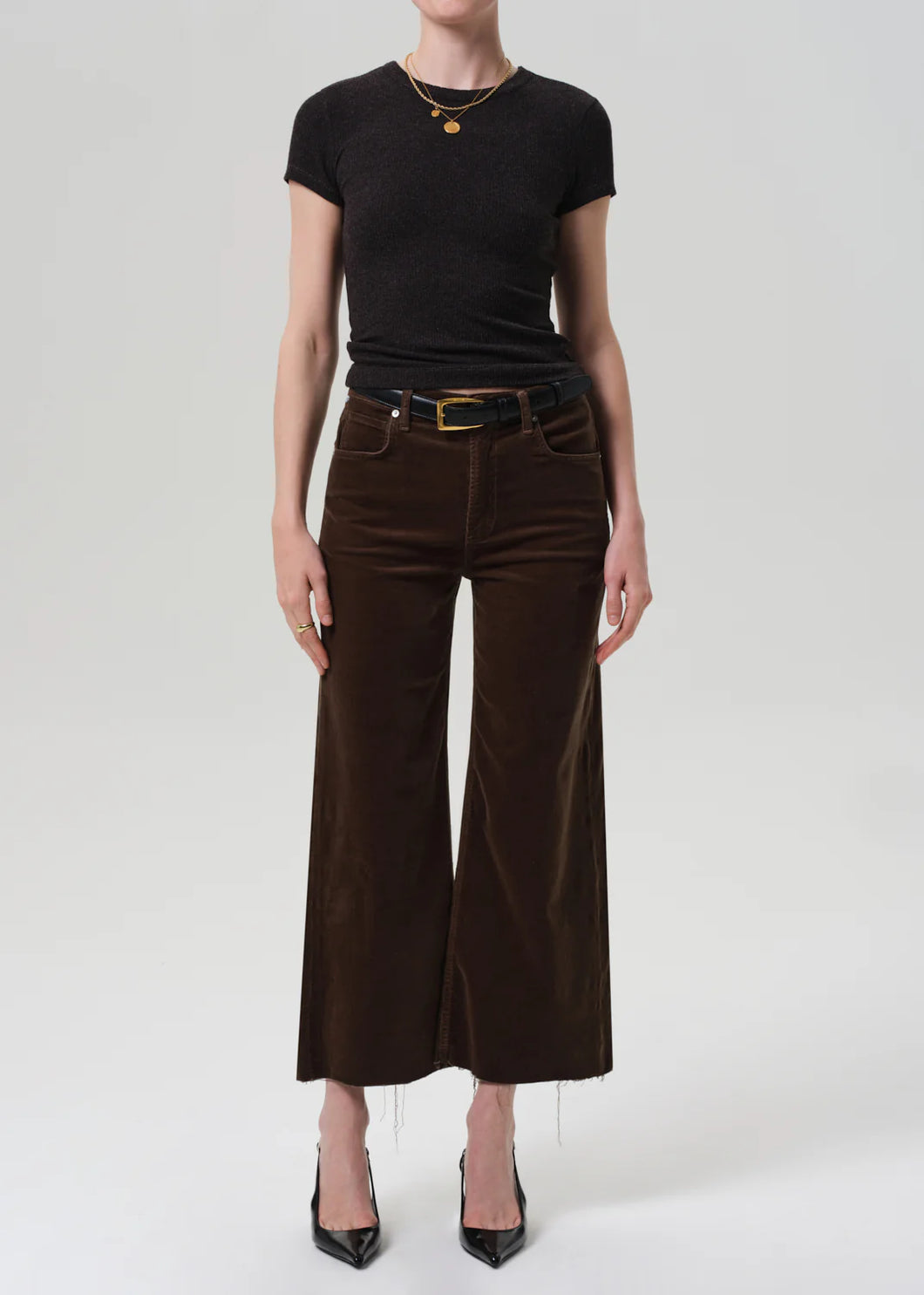 Citizens Lyra Wide Leg Crop Corduroy Pant