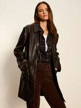 Load image into Gallery viewer, Sanctuary Avid Vegan Leather City COat
