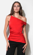 Load image into Gallery viewer, Greylin Yvetter Asymmetric Side Pleated Top
