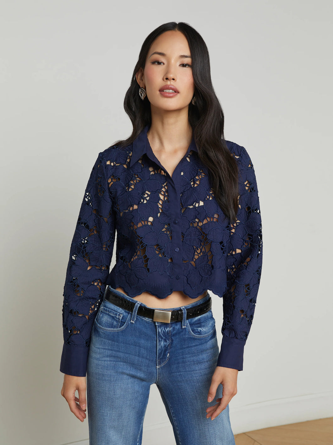 L'AGENCE Seychelle Button Down Blouse