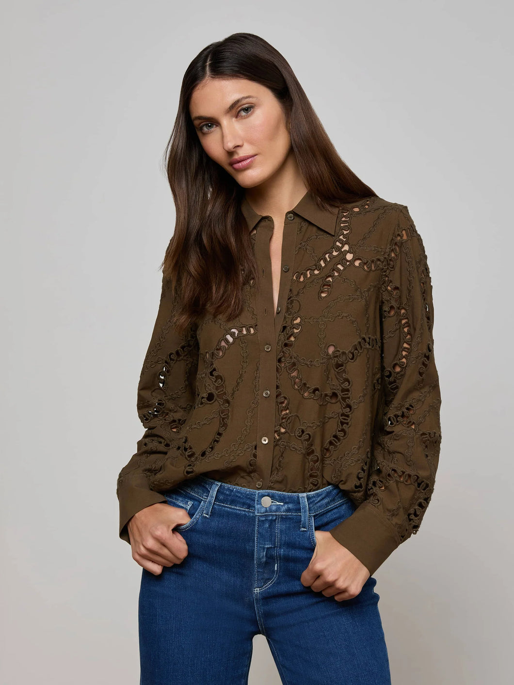 L'agence Ellery Eyelet Blouse