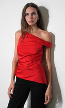 Load image into Gallery viewer, Greylin Yvetter Asymmetric Side Pleated Top
