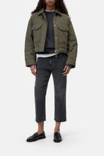 Load image into Gallery viewer, Closed Cropped Bomber Jacket
