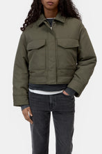 Load image into Gallery viewer, Closed Cropped Bomber Jacket

