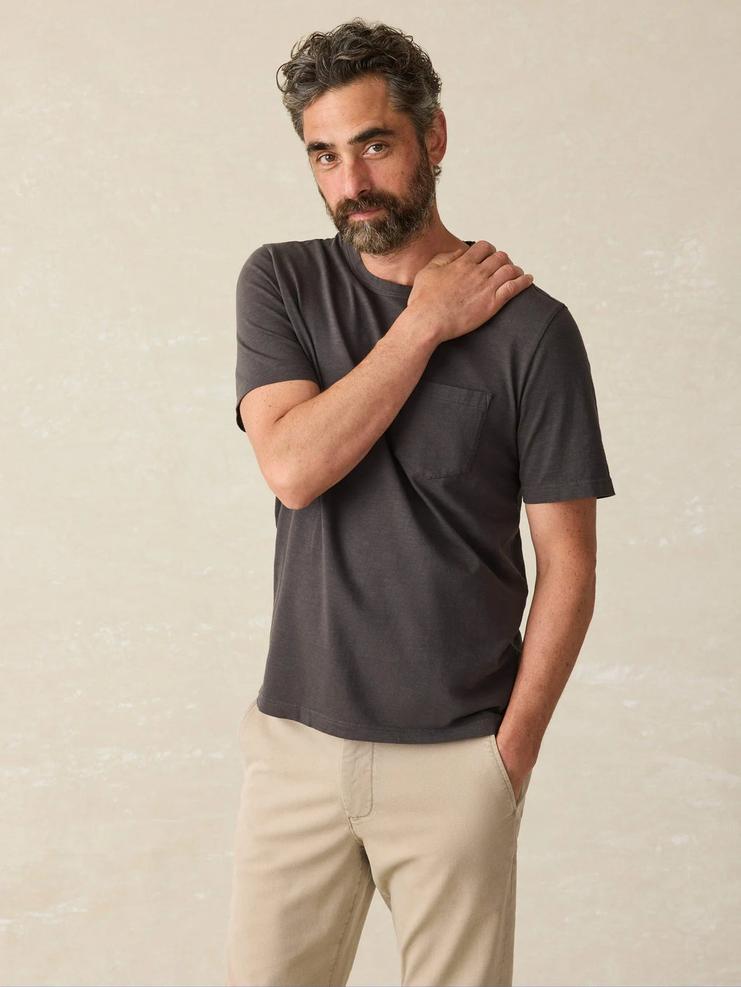 Faherty Sunwashed Pocket Tee - Washed Black