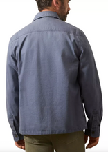 Load image into Gallery viewer, Man wearing a blue denim jacket on a white background
