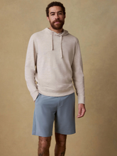 Load image into Gallery viewer, Oatmeal Heather Pullover Hoodie with drawstrings on a man with a beard
