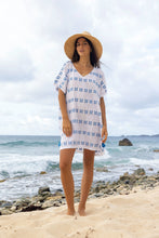 Load image into Gallery viewer, Capucine Women’s Mini Caftan Blue
