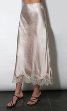 Load image into Gallery viewer, Greylin Nina Lace Hem Slip Midi Skirt
