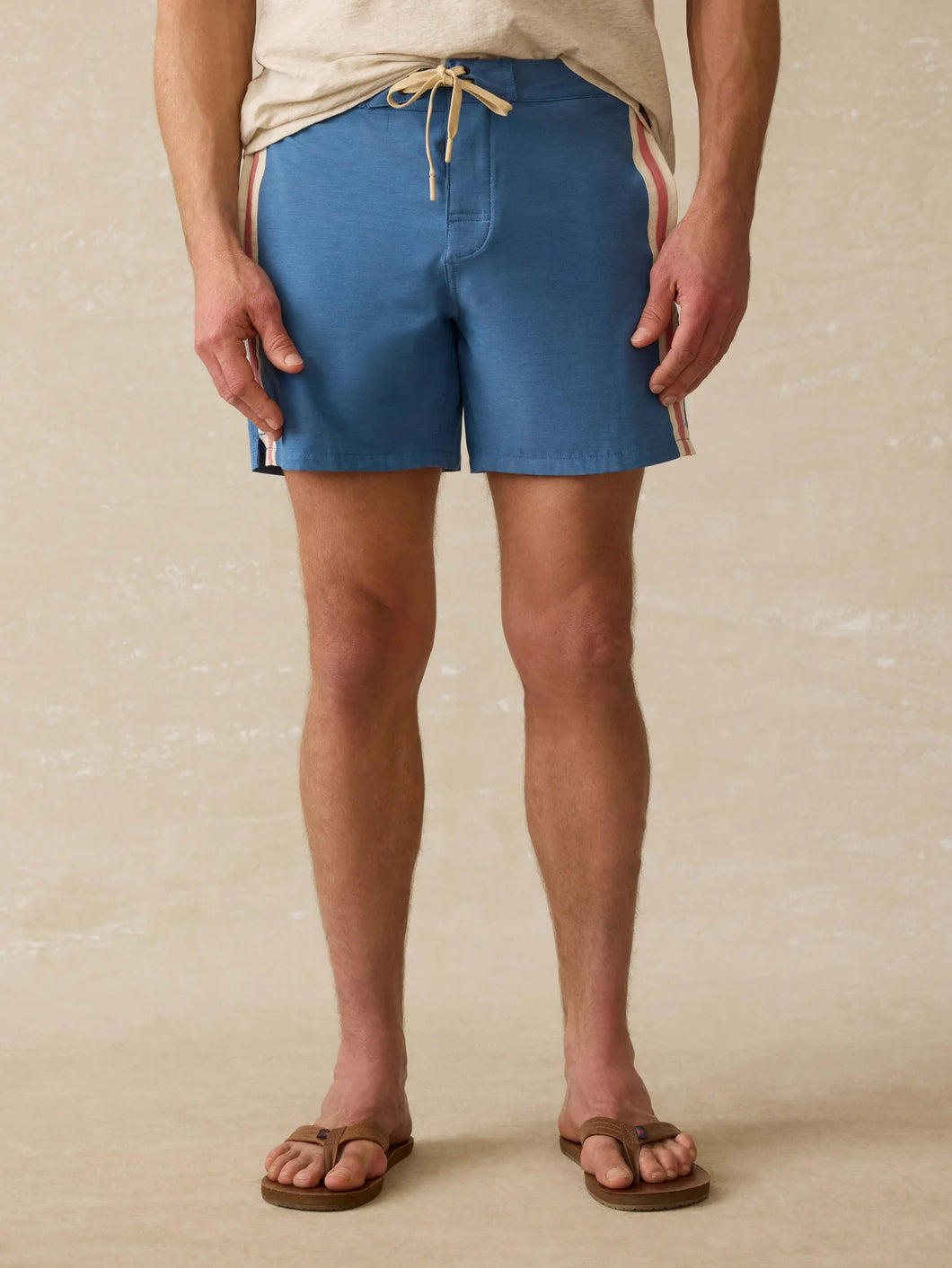 Faherty Biarritz Boardshort - Blue Horizon Stripe