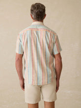 Load image into Gallery viewer, Faherty Short-Sleeve Breeze Shirt - Bay Reef Stripe
