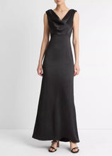 Load image into Gallery viewer, Vince Satin Draped Cowl-Neck Maxi Dress
