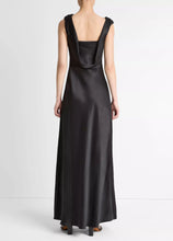 Load image into Gallery viewer, Vince Satin Draped Cowl-Neck Maxi Dress
