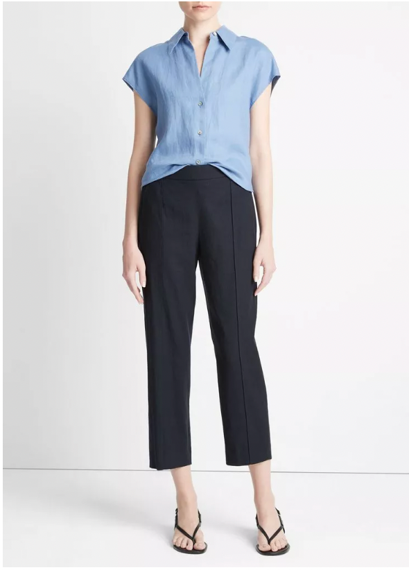 Vince Cap-Sleeve Blouse