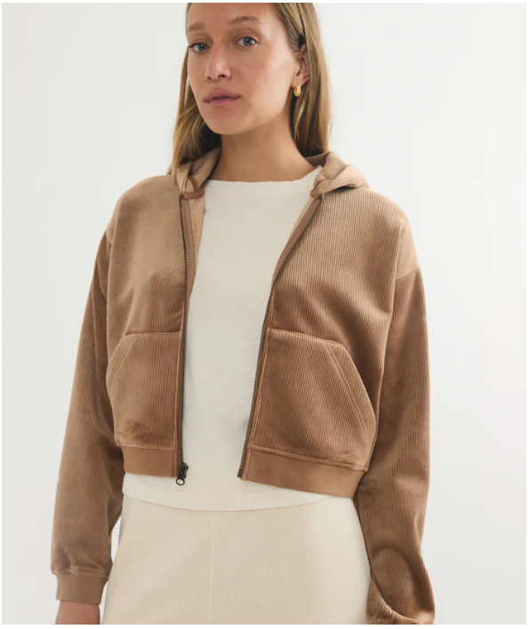 Marine Layer Velour Corduroy Zip Hoodie