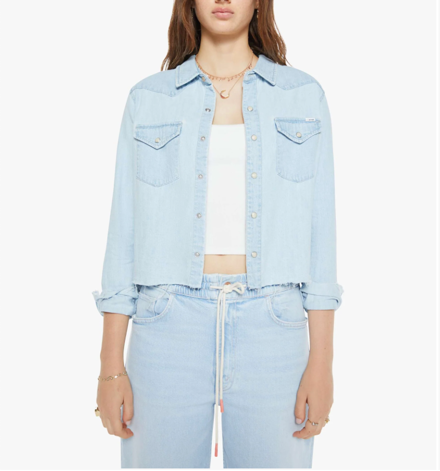 Mother Super Exes Crop Step Fray