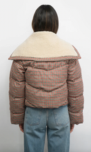 Load image into Gallery viewer, Greylin Sally Gingham Puffer with Shearling Collar
