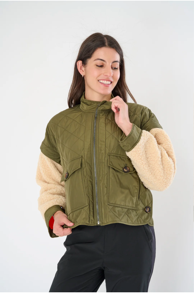 Anorak Sherpa Drop Shoulder Convertible jacket