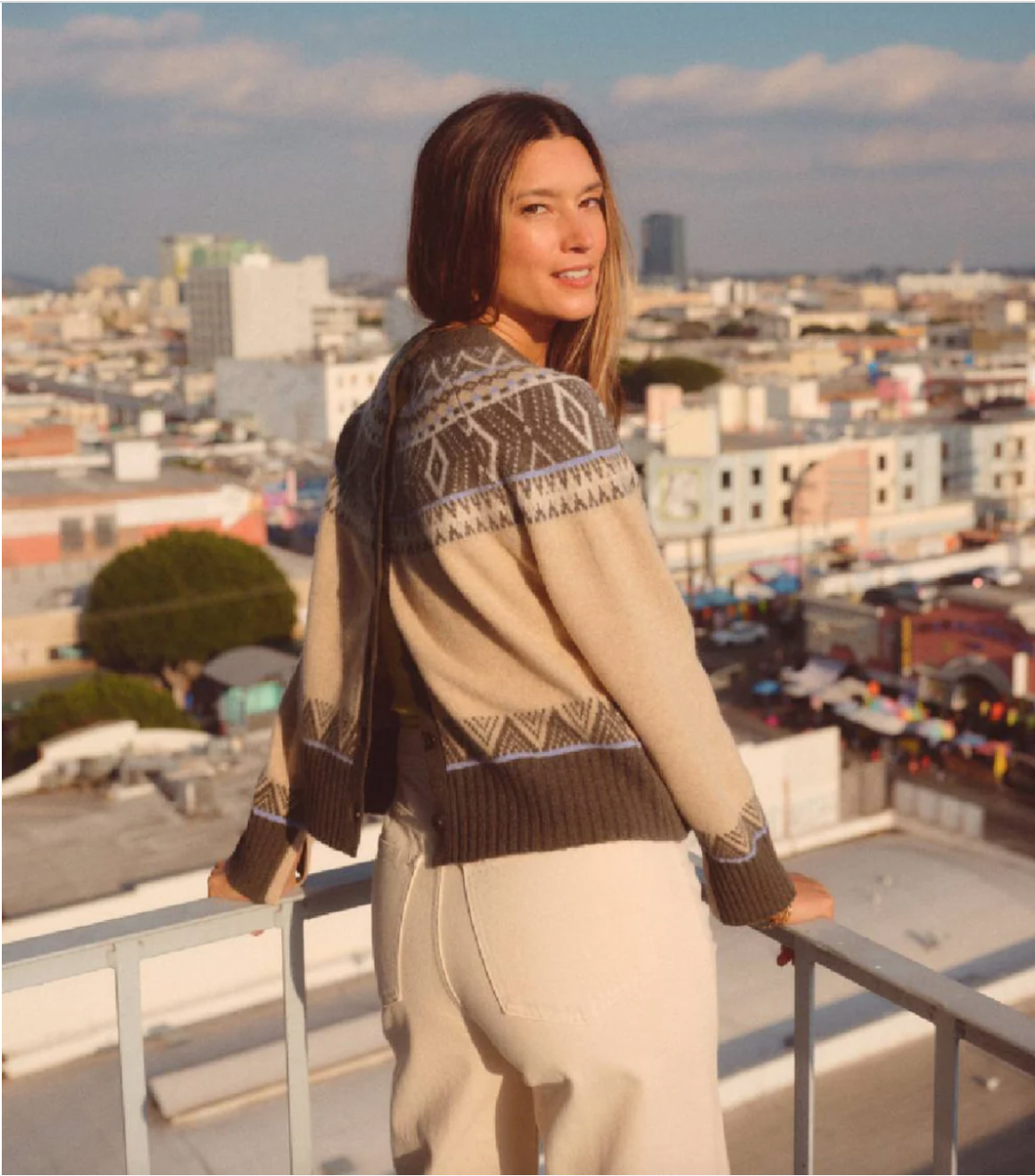 Stateside Fairisle Button Sweater