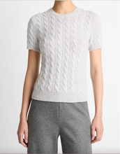 Load image into Gallery viewer, Vince Cable-Knit Wool &amp; Cashmere Tee
