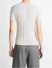 Load image into Gallery viewer, Vince Cable-Knit Wool &amp; Cashmere Tee
