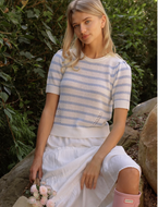 27 Miles Elenor Linen Blend Stripe Sweater