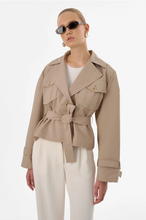 Load image into Gallery viewer, LaMarque Quinn Cropped Trench Jacket
