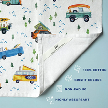 Load image into Gallery viewer, Watercolor Wednesday Cotton Flour Sack Tea Towel
