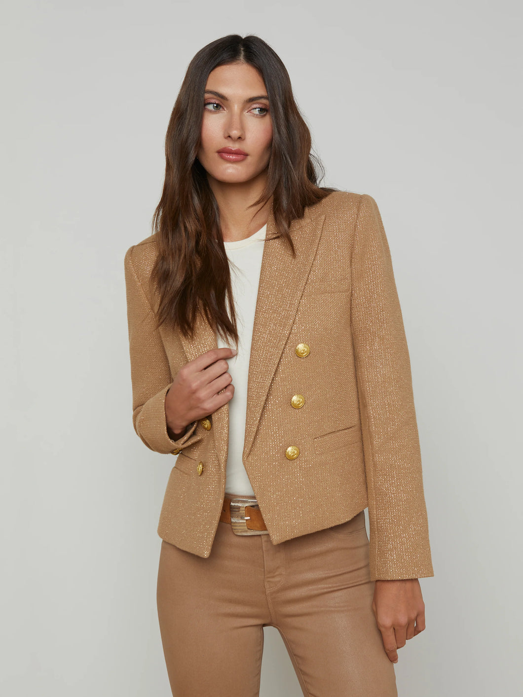 L'AGENCE Brooke Open Front Blazer