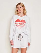 Load image into Gallery viewer, Sundry Cali Heart Raglan Sweatshirt and Lounge Short Set

