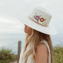 Load image into Gallery viewer, Freya Floral Poppy Cross Stitch Hat
