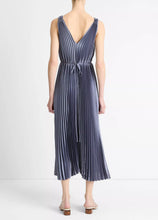 Load image into Gallery viewer, Vince Hand-Smocked Pleated Satin Dress
