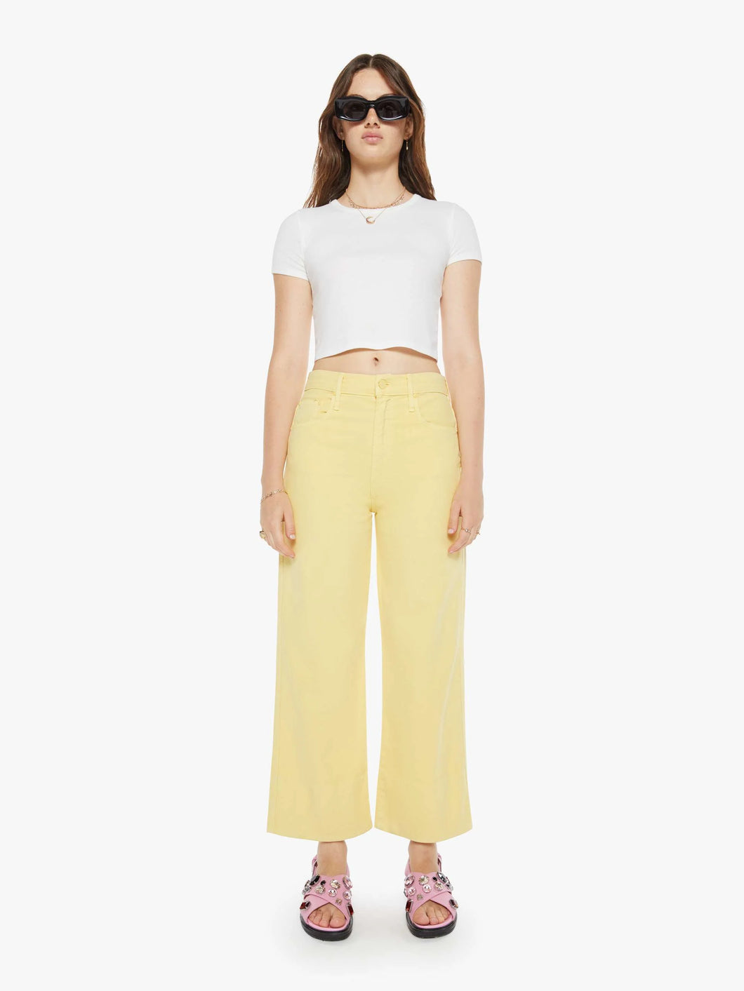 MOTHER The Maven Wide Hem Ankle