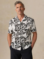 FAHERTY Short-Sleeve Linen Camp Shirt