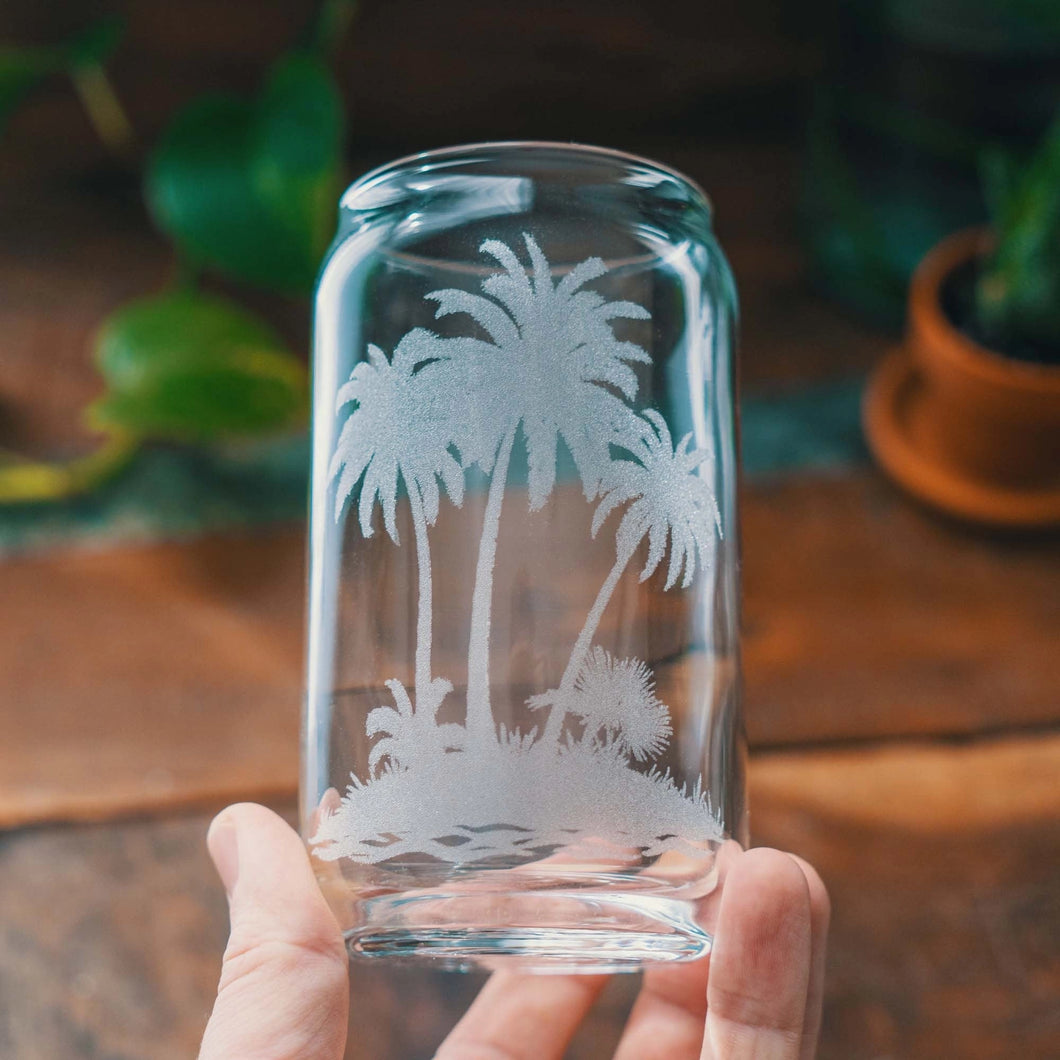 Benoit's Design Etched Drinking Glasses