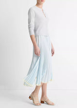 Load image into Gallery viewer, Vince Pleated Tiered Satin Skirt
