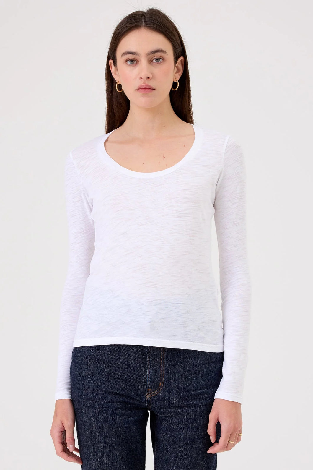 Goldie Sylvie Long Sleeve Scoop Neck Tee