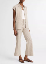 Load image into Gallery viewer, Vince Ticking Stripe Linen-Cotton Low Rise Pant
