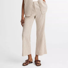 Load image into Gallery viewer, Vince Ticking Stripe Linen-Cotton Low Rise Pant
